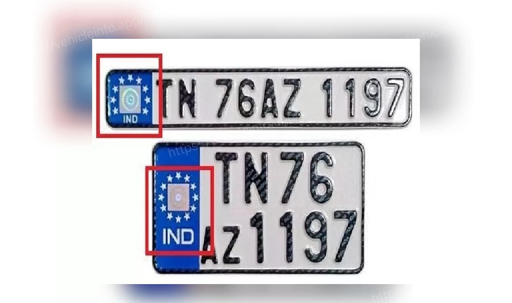 According to the order provided on the high security number plate