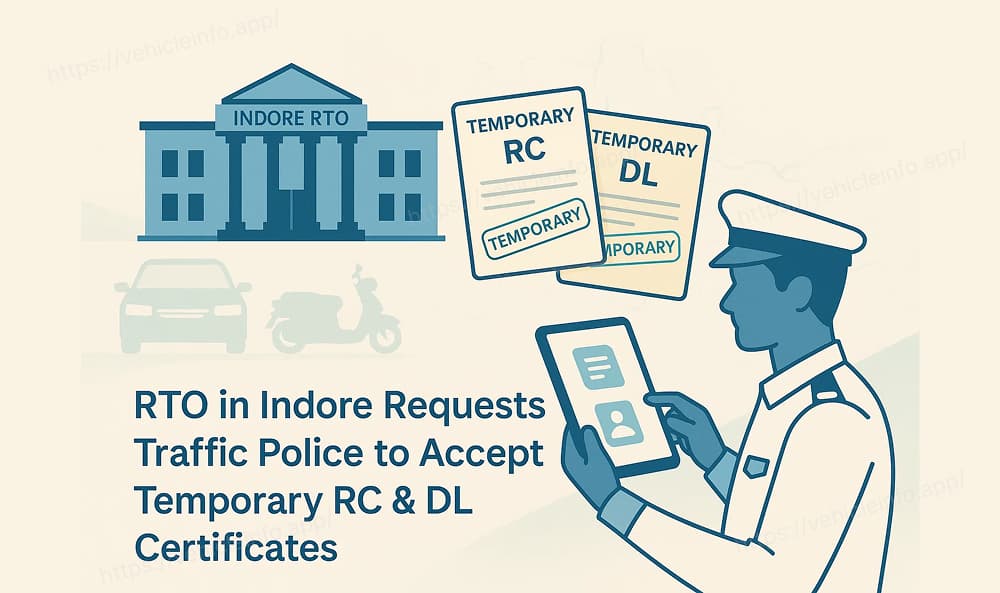 Mau Rto Dl RTO in Indore requests traffic police to consider temporary RC and DL ...