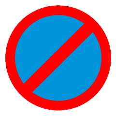 No Parking signal