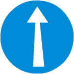 Compulsory Ahead Only signal