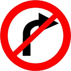 Left Turn Prohibited signal