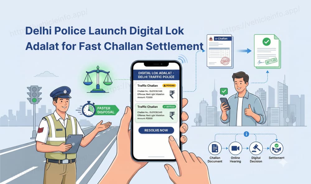 Fully digital system for traffic challan settlement in Delhi